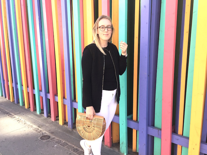 Rainbow Wall in Copenhagen Denmark with Aritzia, Old Navy, Cult Gaia