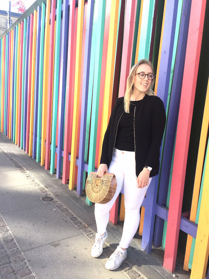 Rainbow Wall in Copenhagen Denmark with Aritzia, Old Navy, Cult Gaia