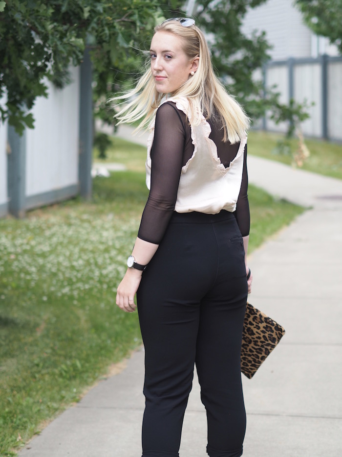 Check out how to wear a Sheer Turtleneck for summer and transitioning into fall - Strungingold