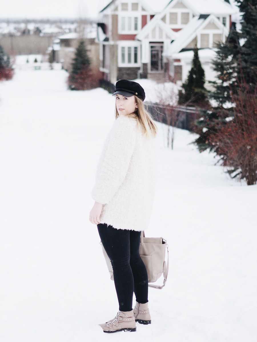 Mauve accessories with the cutest buckle booties and perfect tote for work