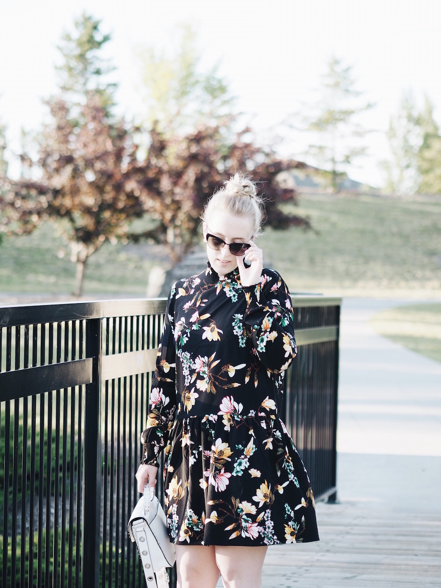 Workwear floral dress on sale for summer style