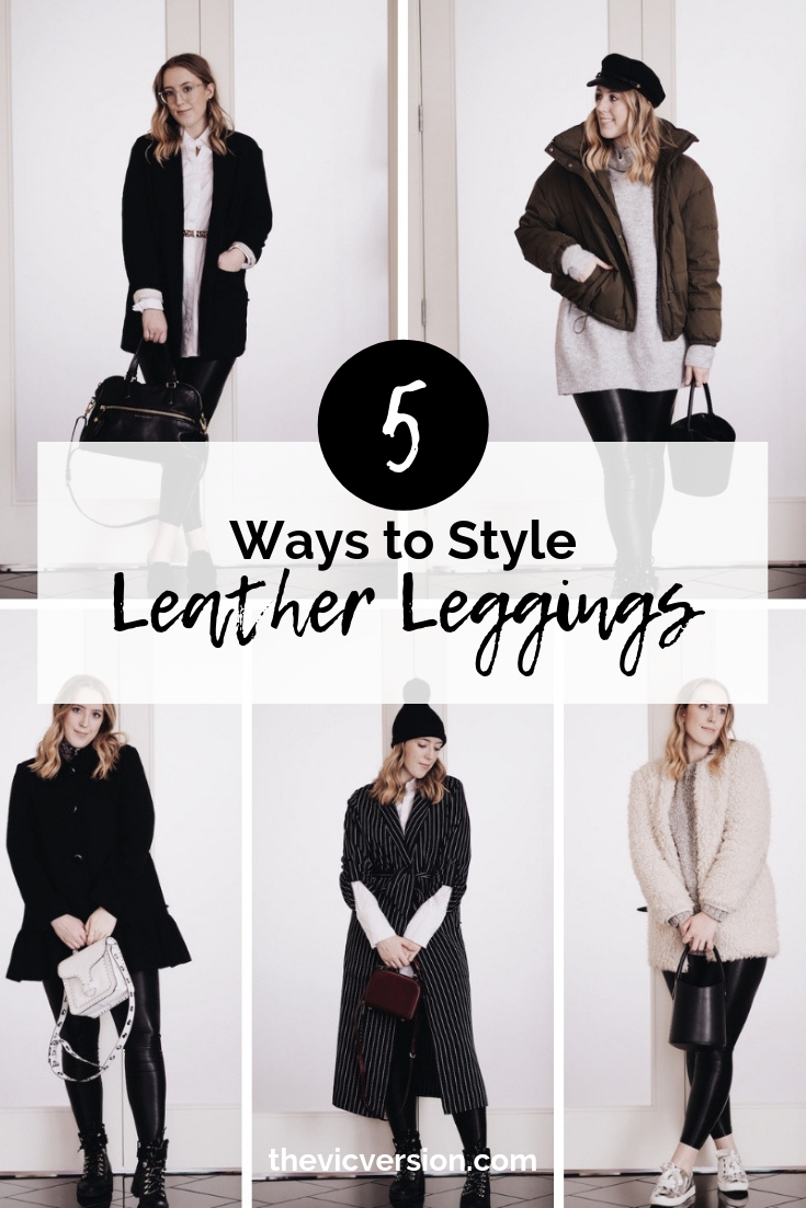 3 Ways to Style $16 Faux Leather Leggings - Straight A Style