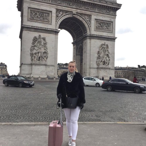 Paris Fashion Week - Black & White - Strungingold {Zara Faux Fur Coat, Old Navy Jeans, H&M Scarf, Camelia Roma Bucket Bag, Adidas Sneakers}