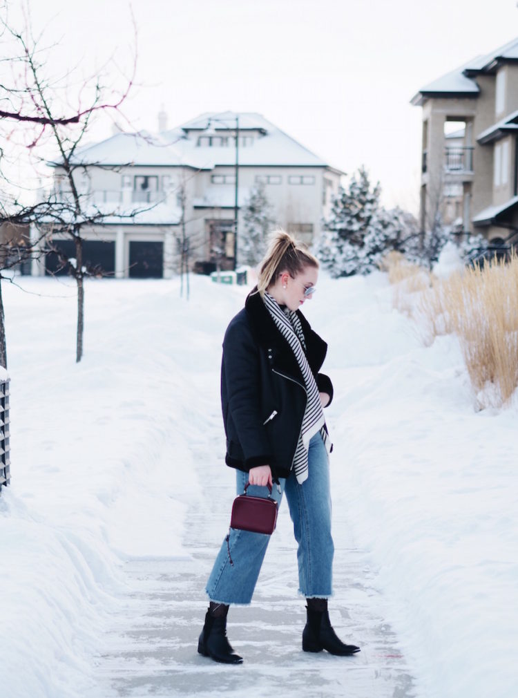 Winter Style in a Zara Biker Jacket