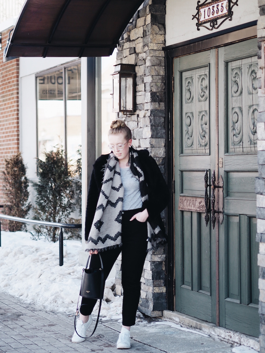 The chevron scarf to get you through the winter from Aritzia