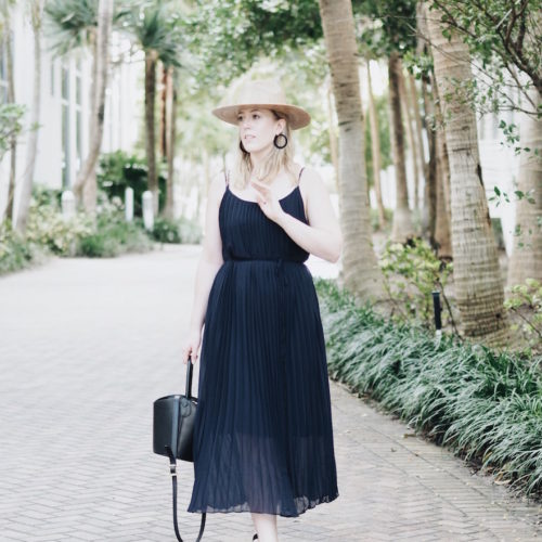 florida keys H&M navy dress lack of color palma fedora