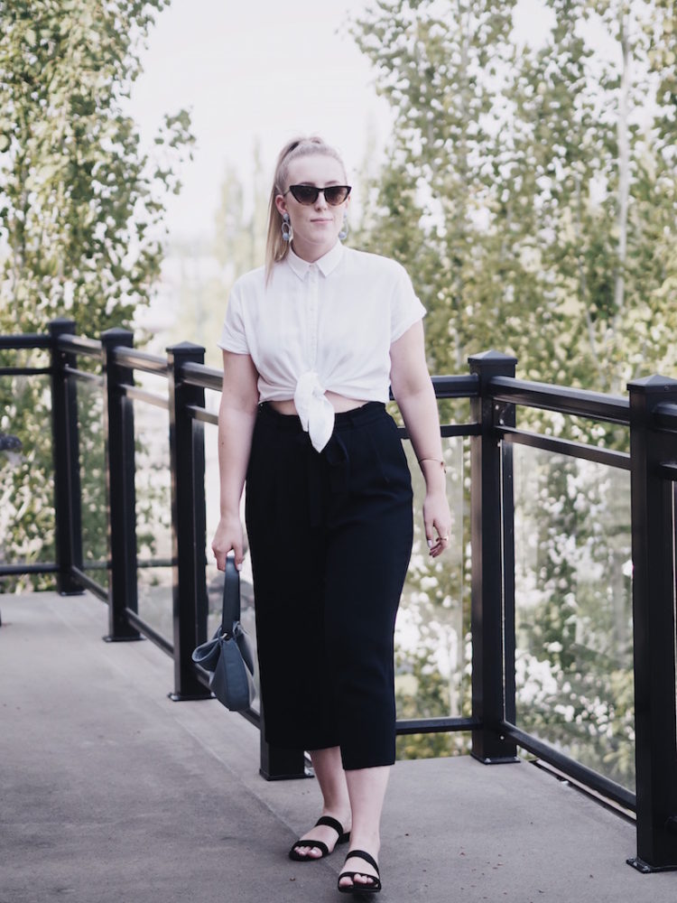 how to wear multiple shades, comfiest zara pants, easy summer outfit, coolest bag of the summer