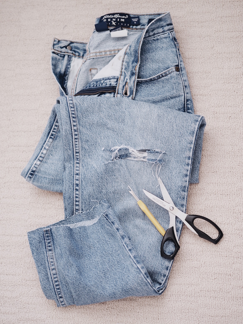 A Complete Guide Distressing Denim - The Version
